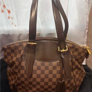 Louis Vuitton Brown Checkered Tote